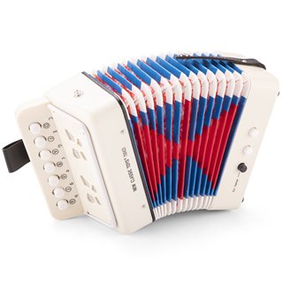 Accordion with music book - white